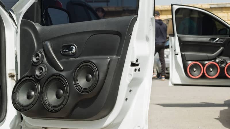 Speakers in car door